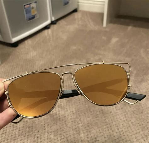 dior technologic sunglasses gold replica|How to spot fake dior sunglasses .